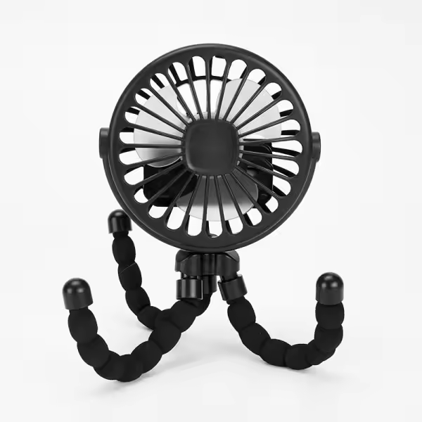 Ventilador pequeño con Clip para escritorio, ventilador Personal portátil con Clip USB para casa, oficina, cama de viaje, cochecito, Camping, Aire libre, blanco - 1