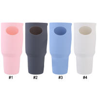 Protector De Tumbler De Silicona Antideslizante Para Stanley 40oz Funda Completa Antarrugas En Colores Rosa Gris Y Azul - details 14