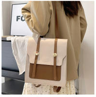 Nuevo bolso de mujer, nueva moda coreana, retro, simple, de color sólido, con hebilla de metal, mochila portátil de nicho - details 13