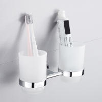Organizador De Baño Moderno Soporte De Dientes En Pared Copo De Nieve De Vidrio Armario De Dientes Herramientas De Lavabo - details 4