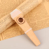 1Pc Flauta De Madera Kazoo Fácil De Aprender Y Jugar Para Principiantes Instrumento De Accompagnement Simple - details 10