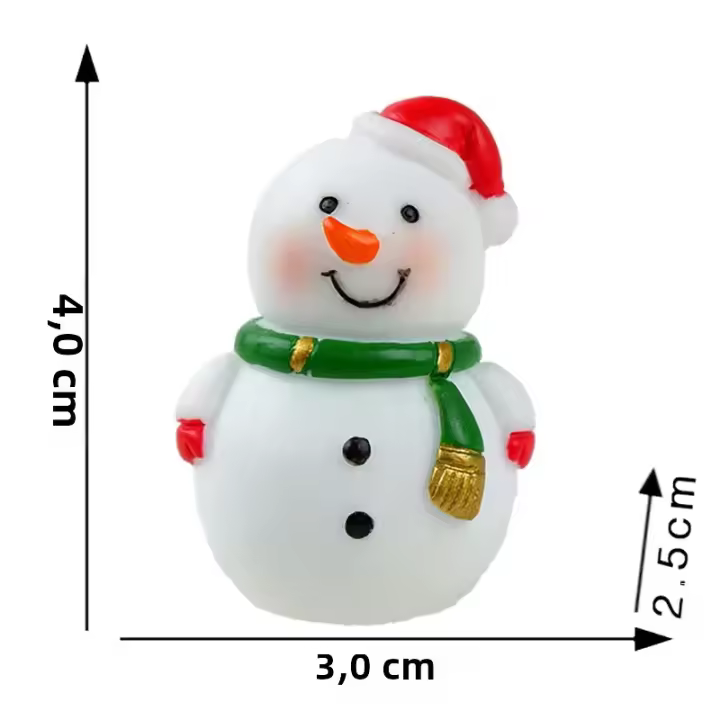 Adorno De Navidad En Resina Con Diseño De Árbol De Navidad Hombre De Nieve Y Santa Claus Accesorios De Jardinería Lindos Y Micro Paisaje - 1