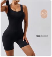 Traje De Yoga De Mujer En Nylon Sin Costuras Ni Encajes Estilo Europeo Y Americano Con Shorts Y Justa Para Fitness Y Gimnasio - details 4