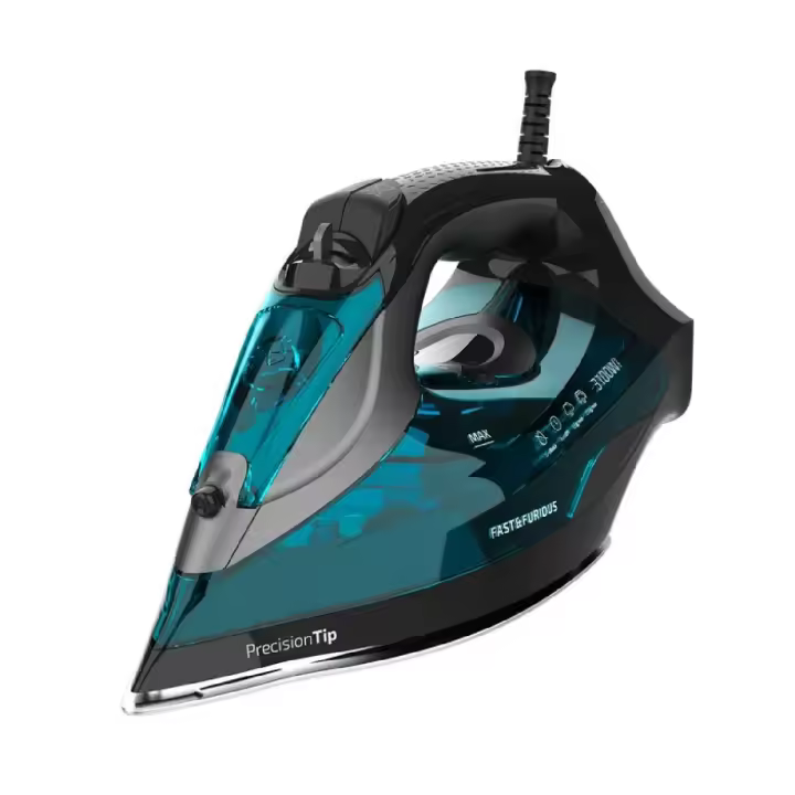 Cecotec 5570 Fast&Furious 5055 Pro. 3100 W Plancha Ropa de Vapor con Suela de Cerámica Deslizamiento TurboSlide Vapor Continuo 65 g/m Golpe de Vapor 255g/min. - 1