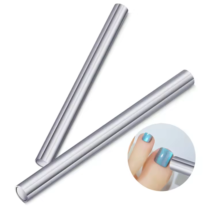 Varita Magnética Fuerte Para Pólen De Ojo De Gato Y Uñas De Manicura Grande Herramienta De Arte De Uñas Color Plateado - 1
