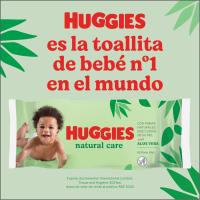 Huggies Natural Care Toallitas 99% Agua y con Aloe Vera, 560 Toallitas (10 packs de 56 Toallitas). Suaves Fibras Naturales de Origen Vegetal, Hipoalergénicas, Sin Parabenos, Calman y Reconfortan la Piel. - details 0