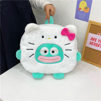 Nueva Mochila De Hombros Kawaii Sanrio Hangyodon Con Diseño De Hello Kitty Y Gato Pequeño De Color Contraste Mochila Versátil Para Adultos Y Adolescentes - details 6