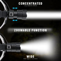 BORUIT XHP70.2 Linterna Frontal LED Potente 5000LM Recargable Por USB Con Zoom Impermeable Para Camping Pesca Y Ocio - details 6
