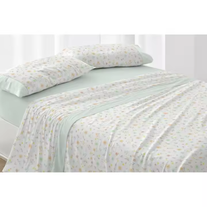 Juego de Sábanas estampadas  BURRITO BLANCO DISEÑO 538 Menta - 1