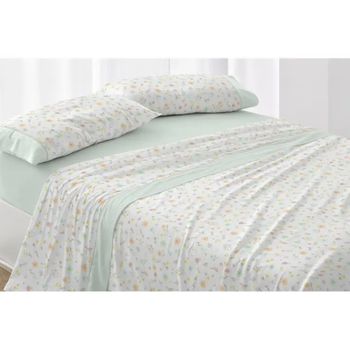 Juego de Sábanas estampadas  BURRITO BLANCO DISEÑO 538 Menta - 1