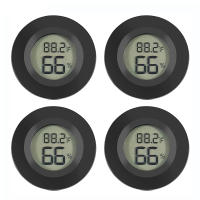 Mini Higrómetro Termómetro Digital LCD 4 Pcs Medidor De Temperatura Y Humedad Para Interior Unidad Fahrenheit O Celsius - details 0