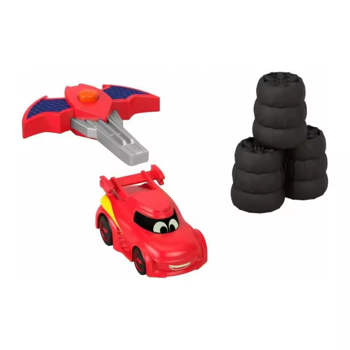 FISHER PRICE LLAVERO ROJO COCHE BATWHEELS DE MATTEL - 1