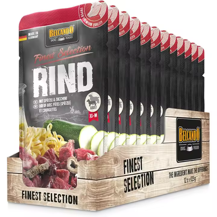 BELCANDO Finest Selection - Comida húmeda premium para perros de alta calidad (paquetes de 6 y 12 bolsas) - 1
