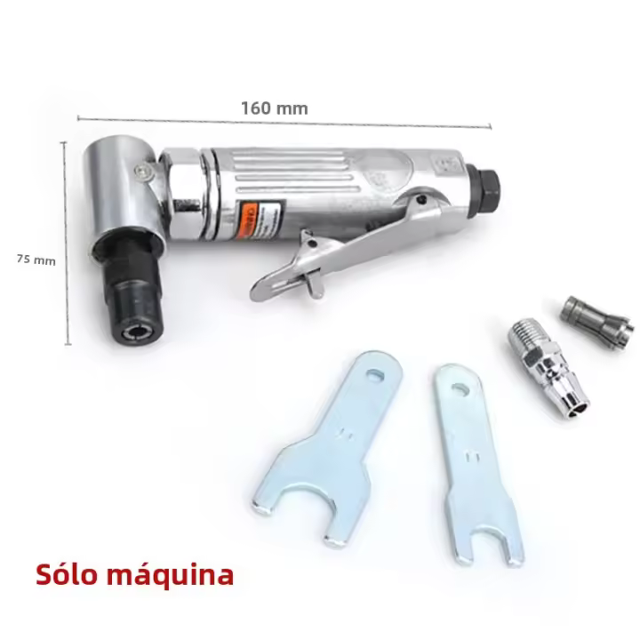 Mini 1/4 Engraver De Ángulo De Aire Con Polímero 90 Grados Herramienta De Grabado Y Pulido Para Automóviles Kit Con Discos De Esmalte - 1