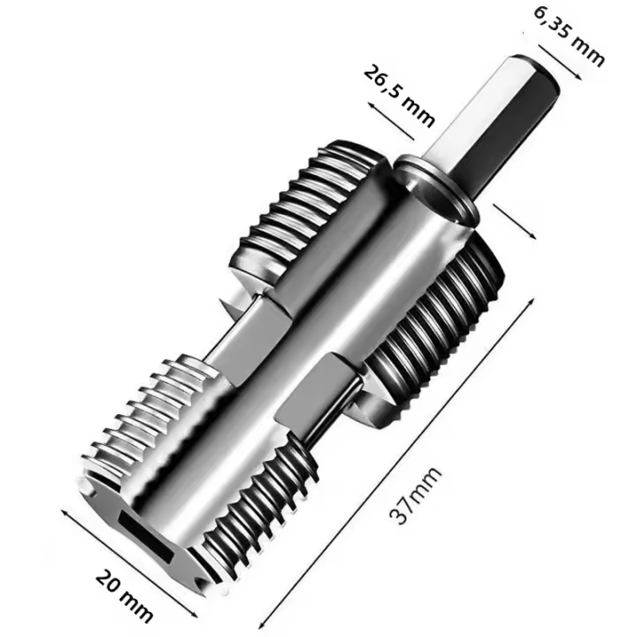 Kit De Torcedor De Tubos PVC Herramienta De Torcedor De Tubos Con Dientes Redondos 4/6 Puntos Abre Tornillos Internos Para Agua - 1