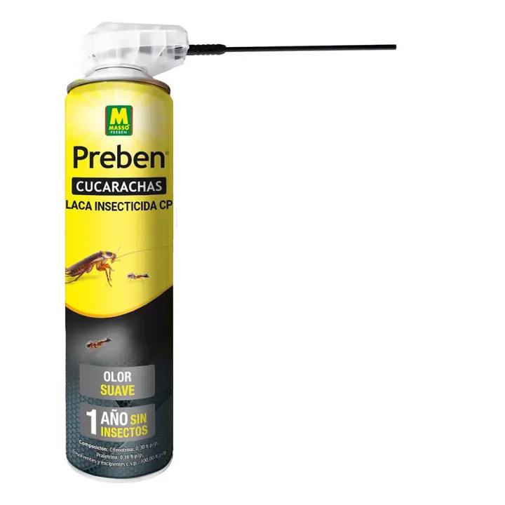 Massó Laca Insecticida para Control de Cucarachas, Hormigas, Tijeretas, Lepismas, Pececillos de Plata y Arañas - 600 Ml - 1