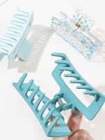 3 Pcs Clip De Pelo Grande Para Mujeres Y Niñas Clips De Cabello Fuerte Mate Cuadrado Para Pelo Grueso O Fino Protección Solar Accesorio De Moda - details 2