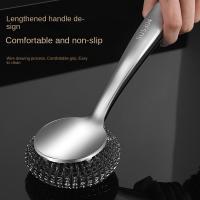 Cepillo De Limpieza Para Olla De Acero Inoxidable 304 Con Mango Longitudinal Desmontable Para Uso Doméstico Y Cocina - details 4