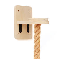 Juego De 2 Puestos Para Gatos Con Cuerda De Escalada Y Estante Montado En La Pared Gym De Selva Para Gatos Domésticos Interiores Poste De Rascado Escalera Juguete Interactivo - details 10