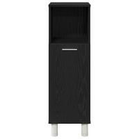 Armario de baño vidaXL Negro Roble 30x30x95 cm Madera Elaborada - details 4