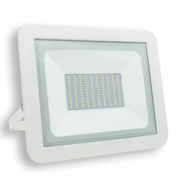 PROJETOR LED PLANO BRANCO MATEL IP65 75W FRIA - 1