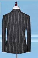 Traje De Tres Piezas Ajustado Para Hombre Con Chaleco Y Pantalones Estilo Británico De Alta Gama Para Bodas Y Fiestas Vestimenta Formal Casual - details 3