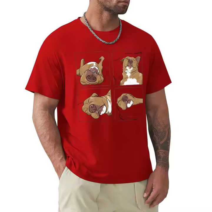 Camiseta De Algodón Funny Pitbull Para Hombre Y Mujer Estilo Vintage Cómoda Y Ligera Con Estampado Gráfico Para Regalo De Cumpleaños - 1