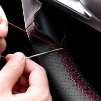 Cubierta De Volante Para Coche En Cuero Artificial Negro Compatible Con Toyota Corolla RAV4 Avalon Camry 2019 Y 2018 Antideslizante Resistente Al Desgaste Transpirable - details 2