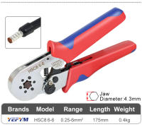 Herramienta De Enchufe Ferrule HSC8 6-4/6-6 Para Terminales De Tubo Y Cable Eléctricos Reparación De Circuitos Electrónicos Herramienta Multifuncional De Acero Al Carbono - details 4