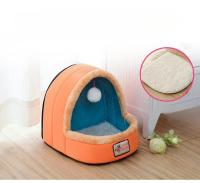 Cama Para Gato 2 En 1 Con Almohadilla Desmontable Y Lavable Casa De Gato Interior Nido De Gato Con Toldo De Algodón Puro 100% - details 0