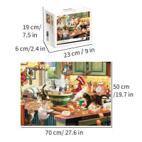 Rompecabezas De Gato Para La Cocina 1000 Piezas Juego Educativo Para Adultos Y Niños Decoración Del Hogar Divertido Y Desafiante - details 1