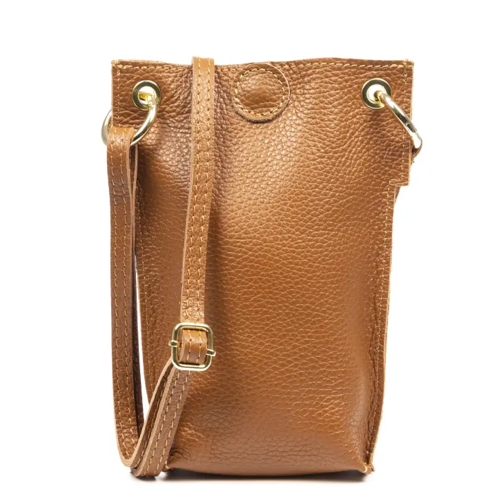 Firenze Artegiani. Aidone Bolso bandolera de mujer. Piel auténtica acabado dollaro. Made in Italy. Vera Pelle Italiana. - 1
