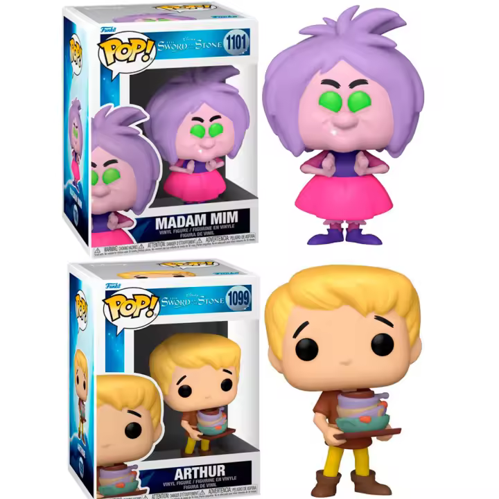 Funko Pack Arturo y Madam Mim 1099 1101 Merlin el Encantador Sword in the Stone Arthur    Disney Funko Pop Vinyl - 1
