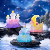 1Pcs Luminoso Mini Castillo Ornamento De Micro Paisaje Exterior Estatua Miniatura Para Jardín Potted Decoración De Hogar - details 2