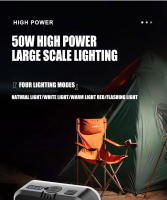 Lámpara Portátil BALDR Para Camping Con Carga Solar Capacidad Grande 4000mah Pantalla Inteligente Impermeable ABS Luz LED Para Exteriores - details 4