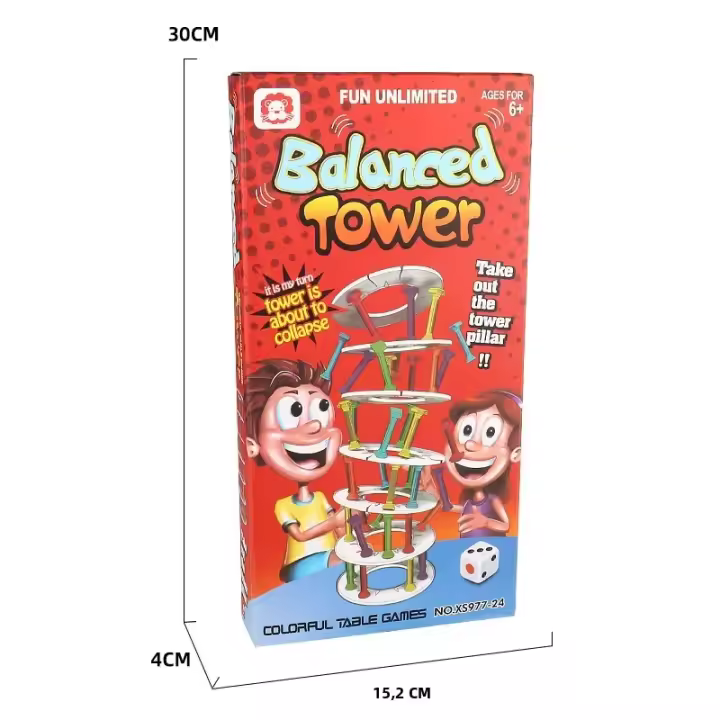 Juego De Mesa Educativo Para Niños Torre De Equilibrio Juego Interactivo Familiar Para Fiestas Crazy Crash Tower Regalo - 1