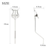 Soporte Duradero Para Partituras De Saxofón Alto Portátil Accesorio De Música Para Instrumentos De Viento Material De Hierro Metálico Color Plateado - details 4