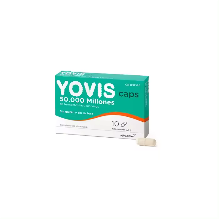 Yovis probiótico 10 Cápsulas 50.000 millones de fermentos lácticos vivos Alfasigma - 1