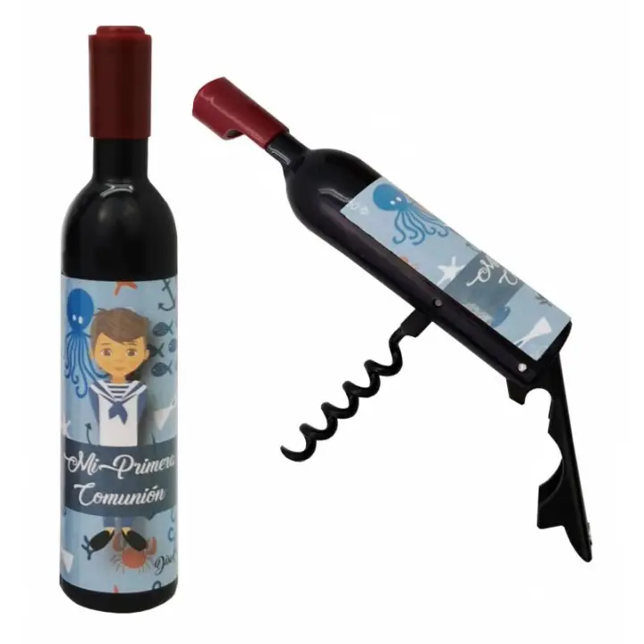 Disok Lote 12 Abridores Abrebotellas Magnéticos 1º Comunión Niño en Caja Kraft - Regalos para Comuniones recuerdos Originales - 1