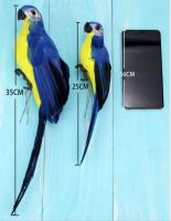 Decoración Creativa Y Artesanal De Papagayo Animal Para Jardín Miniatura Pajaro De Tela Con Plumas Para Adorno Del Césped Tamaño 25/35cm - details 4