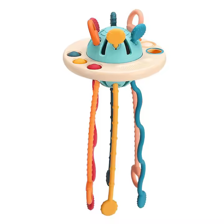 Juguetes para niños con forma de OVNI, juguetes sensoriales para los pendientes, juguetes Educativos para Bebés, juguetes de platillos Volador, juguetes de Educación Temprana - 1