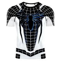 Camiseta De Compresión Para Hombre Verano 2025 Con Diseño De Araña Manga Corta Elasticidad Superhéroe Top De Fitness Activewear - details 12