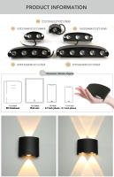 Luz De Pared LED De Aluminio Impermeable 110V 220V Para Exterior Y Dormitorio Iluminación Moderna Para Jardín Y Interior - details 8