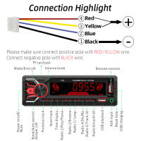 Receptor De Radio FM Bluetooth HIPPBQCC 1 Din Con Pantalla Táctil 7 Colores Control Remoto AUX/2 USB/TF Función De Encontrar El Coche - details 8