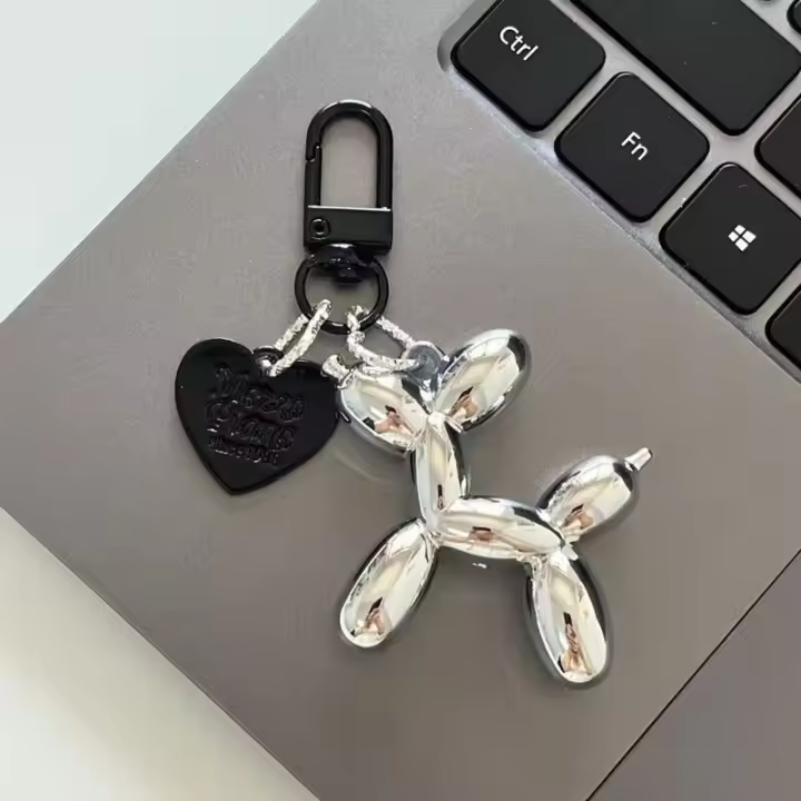 Llavero Doble De Dibujos Animados Kawaii Con Animales Brillantes Para Hombres Y Mujeres Soporte Para Bolso Coche Airpods Caja Joyería Colorido Y Bonito - 1