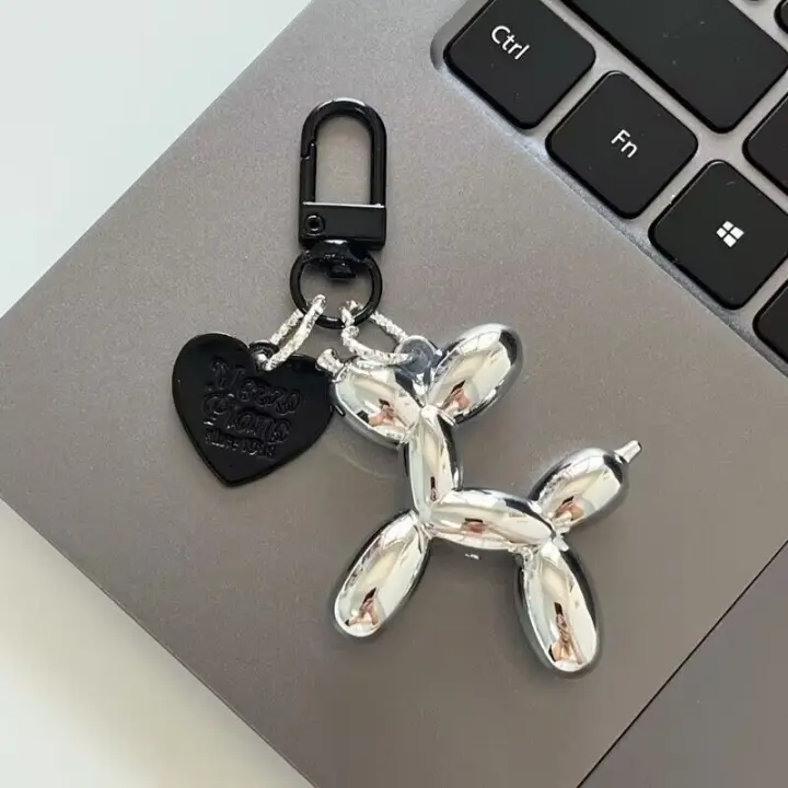 Llavero Doble De Dibujos Animados Kawaii Con Animales Brillantes Para Hombres Y Mujeres Soporte Para Bolso Coche Airpods Caja Joyería Colorido Y Bonito - 1