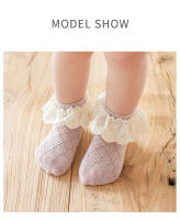 Calcetines Largos De Encaje Para Bebés Y Niñas Recién Nacidos Con Flor Cotton Suave Para Otoño Primavera Adecuados Para 0-5 Años - details 10