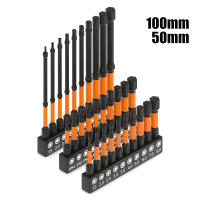 Juego De 10 Piezas De Brocas Allen De Cabeza Hexagonal S2 Acero Magnéticas De 50-100mm Hex-Shank H1.5-H8 Para Destornilladores Métricos - details 4