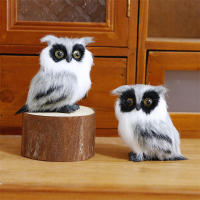 Adorno De Casa En Forma De Águila Miniatura De Color Blanco Y Negro Simulación De Pelo De Animal Decoración Para Interiores Regalo - details 9