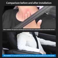 Ajustador De Cinturón De Seguridad Para Coche Para Tesla Model Y Limiter Anti-Neck Para Conductor Y Copiloto Panel Anti Cuello Con Freno De Cinturón - details 1